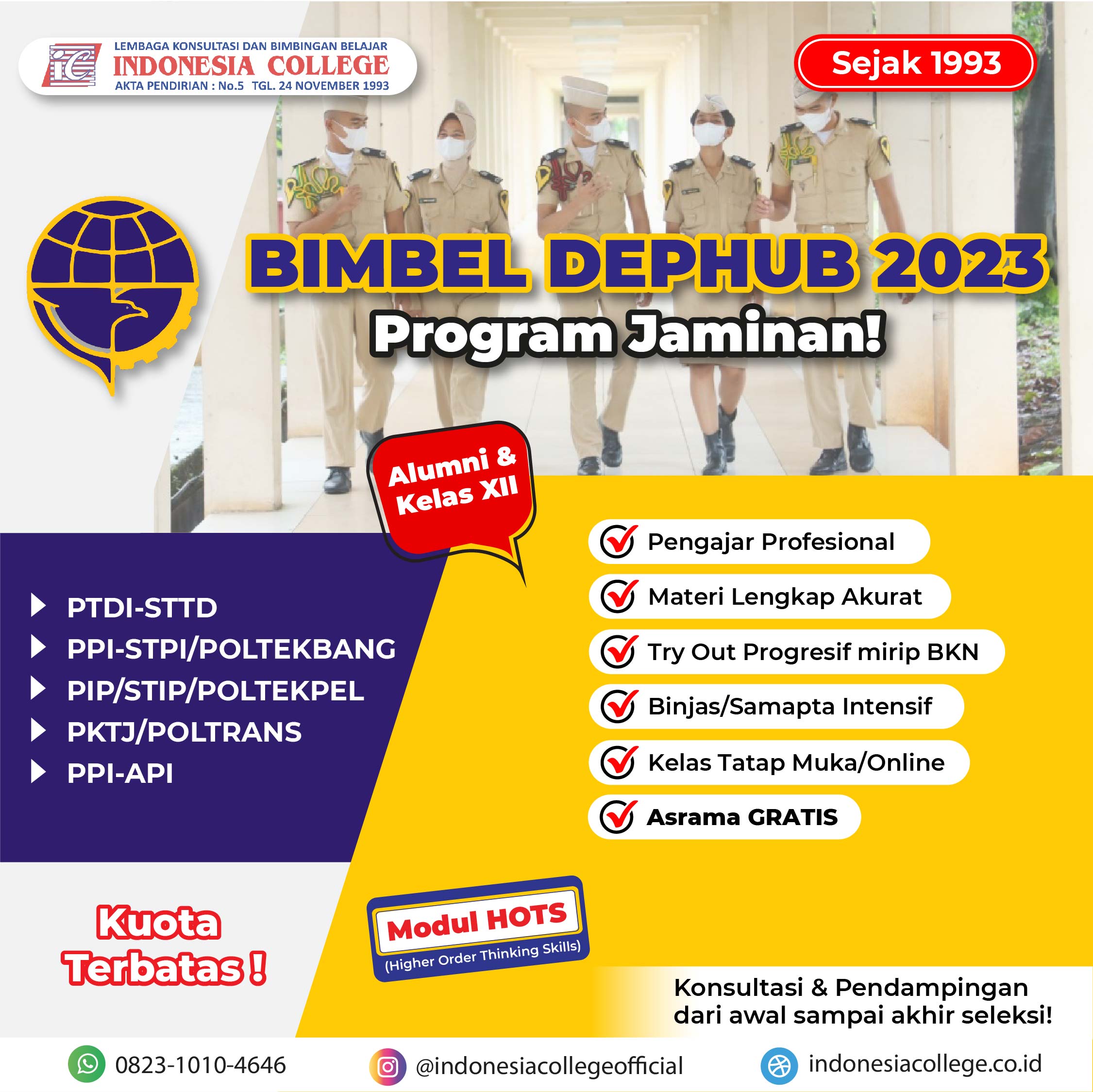 Bimbel Dephub 2023 - Indonesia College
